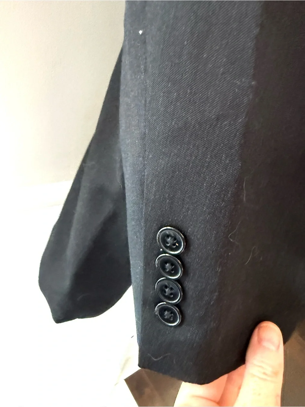 Jos A. Bank Travelers Black Suit Blazer 2 Button Wool Blend